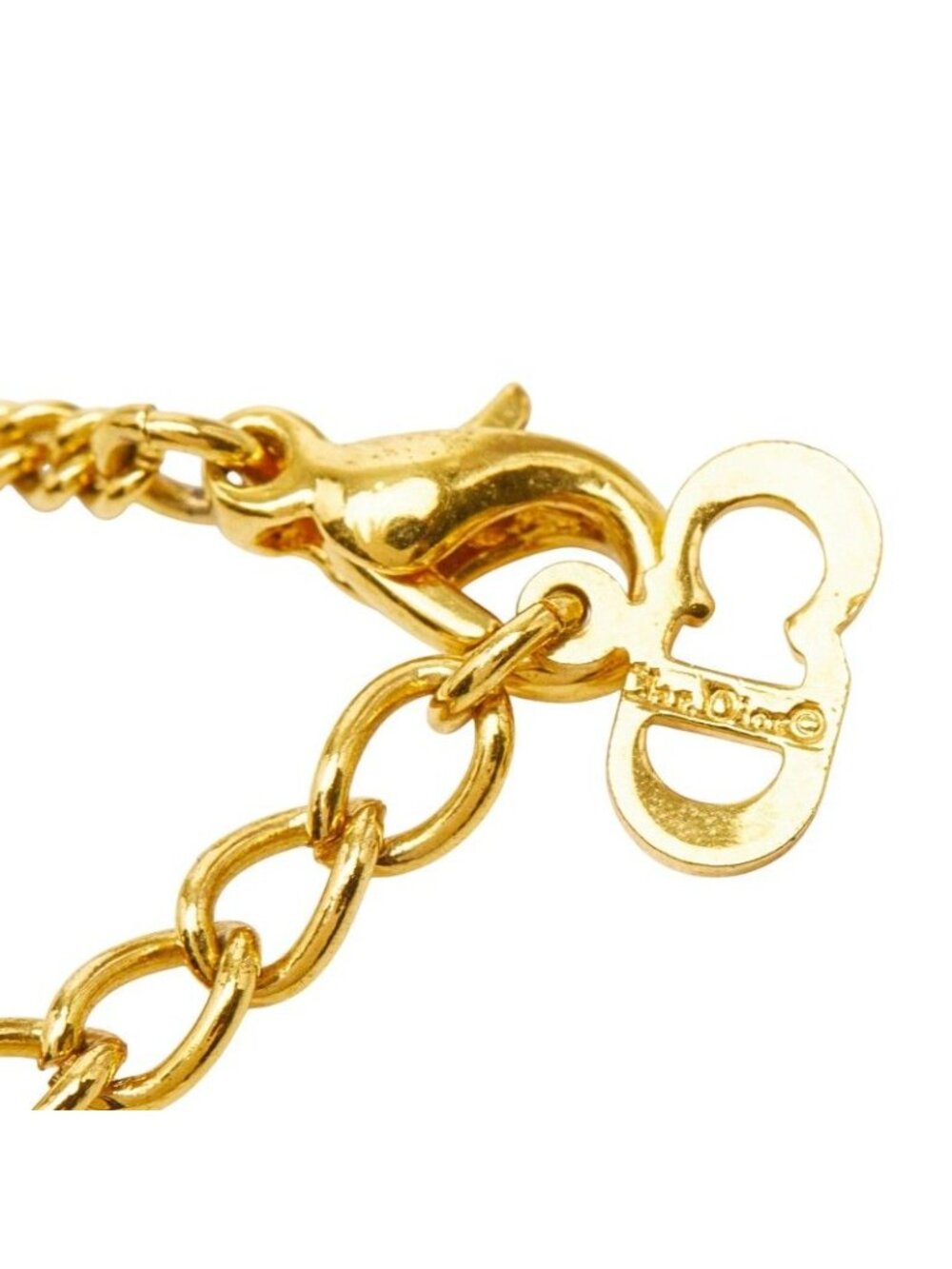 Dior Heart Pendant Necklace Gold Plated Faux Pearl - Picture 6 of 7